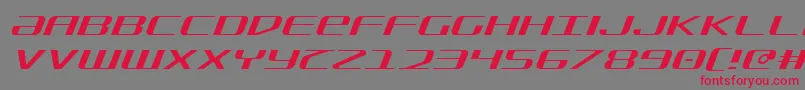 SdfLightItalic-Schriftart – Rote Schriften auf grauem Hintergrund