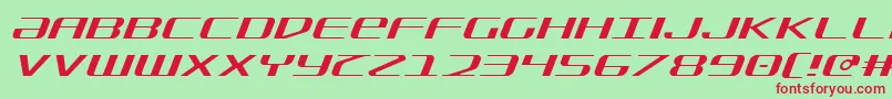 SdfLightItalic Font – Red Fonts on Green Background