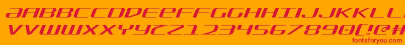 SdfLightItalic Font – Red Fonts on Orange Background