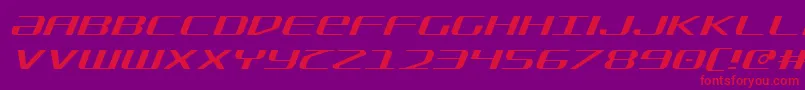 SdfLightItalic Font – Red Fonts on Purple Background