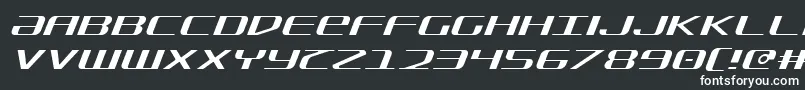 フォントSdfLightItalic – 白い文字