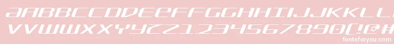 SdfLightItalic-Schriftart – Weiße Schriften auf rosa Hintergrund