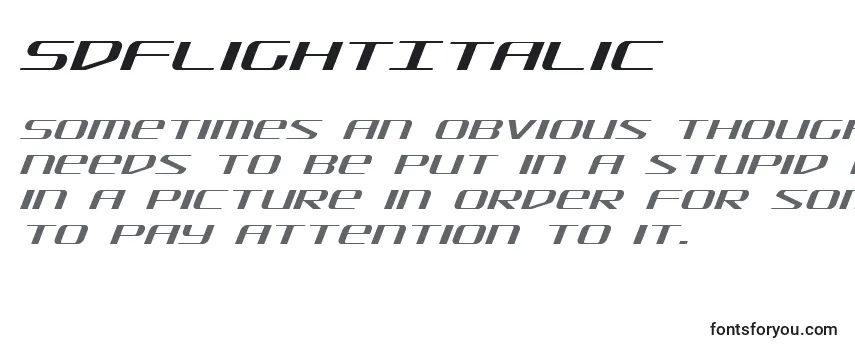 SdfLightItalic Font