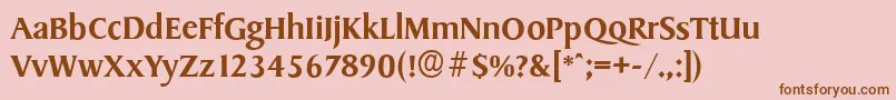 SydneyserialMediumRegular Font – Brown Fonts on Pink Background