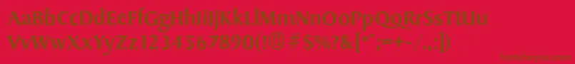 SydneyserialMediumRegular Font – Brown Fonts on Red Background