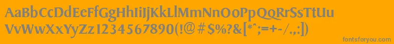 Police SydneyserialMediumRegular – polices grises sur fond orange