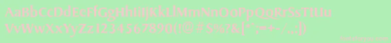 SydneyserialMediumRegular Font – Pink Fonts on Green Background