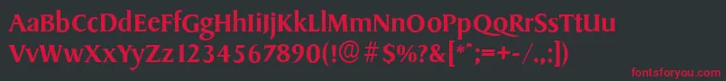 SydneyserialMediumRegular Font – Red Fonts on Black Background