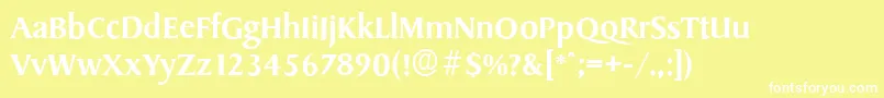SydneyserialMediumRegular Font – White Fonts on Yellow Background