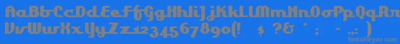 フォントLakeshor – 青い背景に灰色の文字
