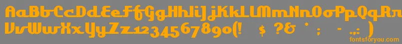 Lakeshor Font – Orange Fonts on Gray Background