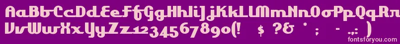 Lakeshor Font – Pink Fonts on Purple Background