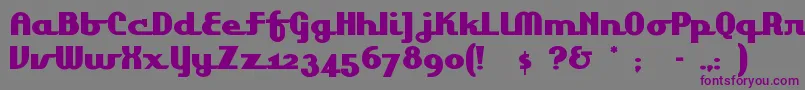 Lakeshor Font – Purple Fonts on Gray Background