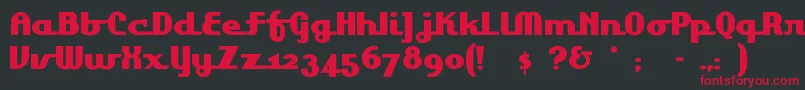 Lakeshor Font – Red Fonts on Black Background