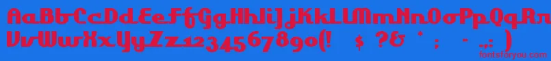 Шрифт Lakeshor – красные шрифты на синем фоне