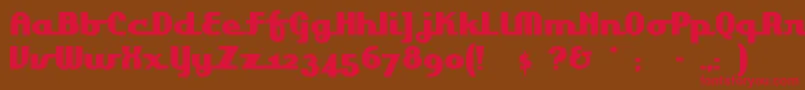 Lakeshor Font – Red Fonts on Brown Background