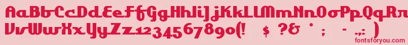 Lakeshor Font – Red Fonts on Pink Background