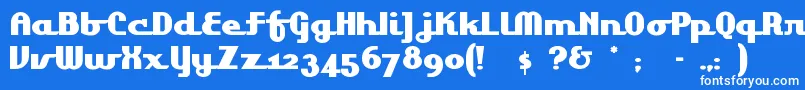 Шрифт Lakeshor – белые шрифты на синем фоне