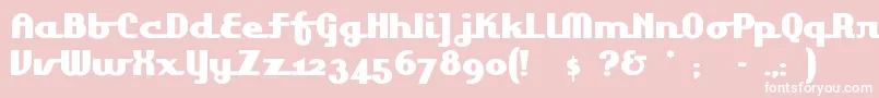 Lakeshor Font – White Fonts on Pink Background