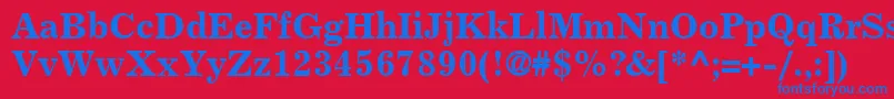 CentricSsiBold Font – Blue Fonts on Red Background