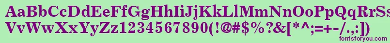 Шрифт CentricSsiBold – фиолетовые шрифты на зелёном фоне
