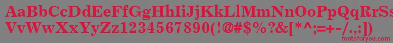 CentricSsiBold Font – Red Fonts on Gray Background