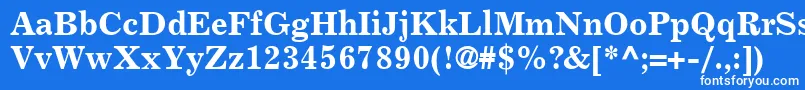 フォントCentricSsiBold – 青い背景に白い文字