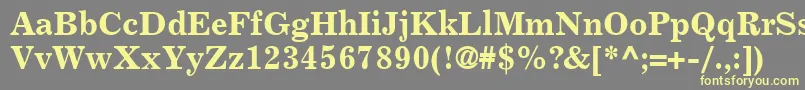 CentricSsiBold-Schriftart – Gelbe Schriften auf grauem Hintergrund