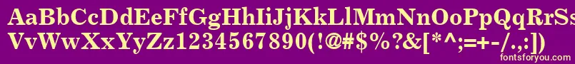 More about CentricSsiBold Font CentricSsiBold Font – Yellow Fonts on Purple Background