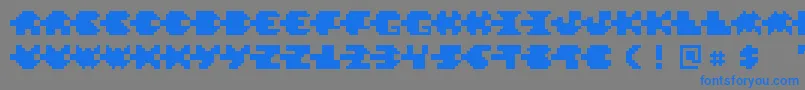 Шрифт PixelVerde – синие шрифты на сером фоне