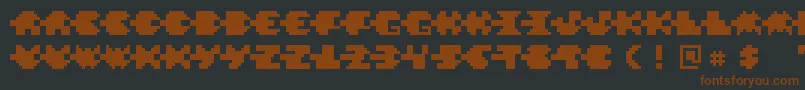 フォントPixelVerde – 黒い背景に茶色のフォント