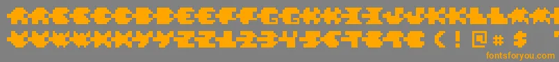 PixelVerde Font – Orange Fonts on Gray Background