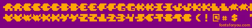PixelVerde Font – Orange Fonts on Purple Background