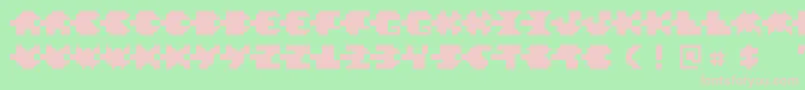 PixelVerde Font – Pink Fonts on Green Background