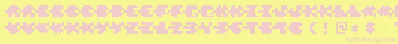 PixelVerde Font – Pink Fonts on Yellow Background