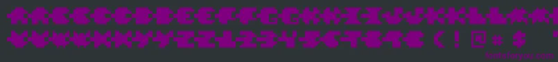 PixelVerde-Schriftart – Violette Schriften auf schwarzem Hintergrund