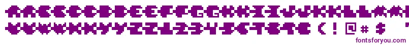 PixelVerde Font – Purple Fonts on White Background