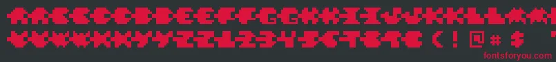 Шрифт PixelVerde – красные шрифты на чёрном фоне