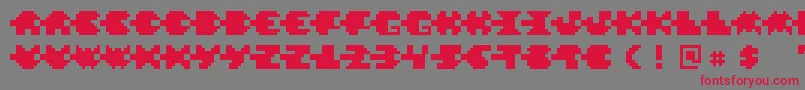 PixelVerde Font – Red Fonts on Gray Background