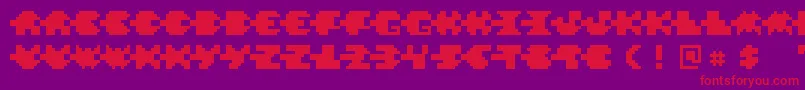 PixelVerde Font – Red Fonts on Purple Background