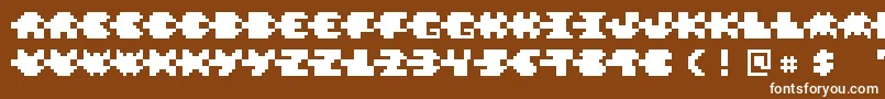 PixelVerde Font – White Fonts on Brown Background