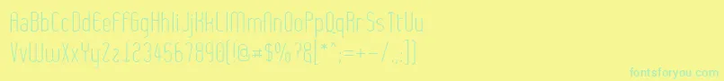 Wytherness-Schriftart – Grüne Schriften auf gelbem Hintergrund