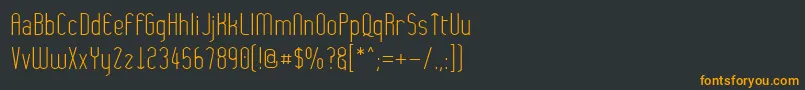 フォントWytherness – 黒い背景にオレンジの文字