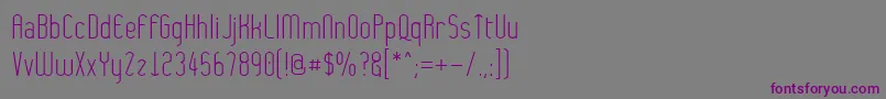 フォントWytherness – 紫色のフォント、灰色の背景
