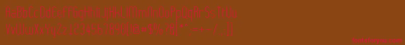 フォントWytherness – 赤い文字が茶色の背景にあります。