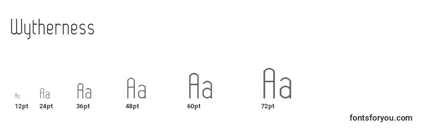 Wytherness Font Sizes