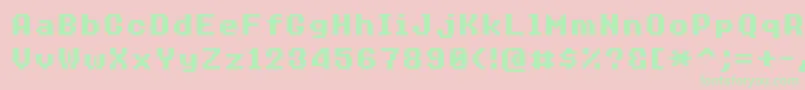 8bitoperatorplus8Bold-Schriftart – Grüne Schriften auf rosa Hintergrund