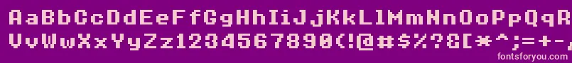 Czcionka 8bitoperatorplus8Bold – różowe czcionki na fioletowym tle
