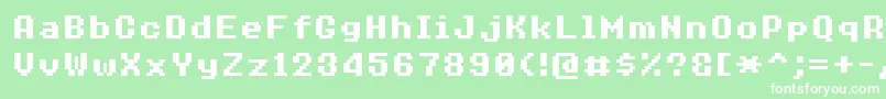 8bitoperatorplus8Bold Font – White Fonts on Green Background