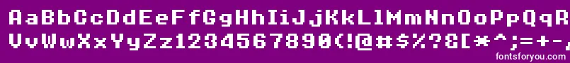 fuente 8bitoperatorplus8Bold – Fuentes Blancas Sobre Fondo Morado